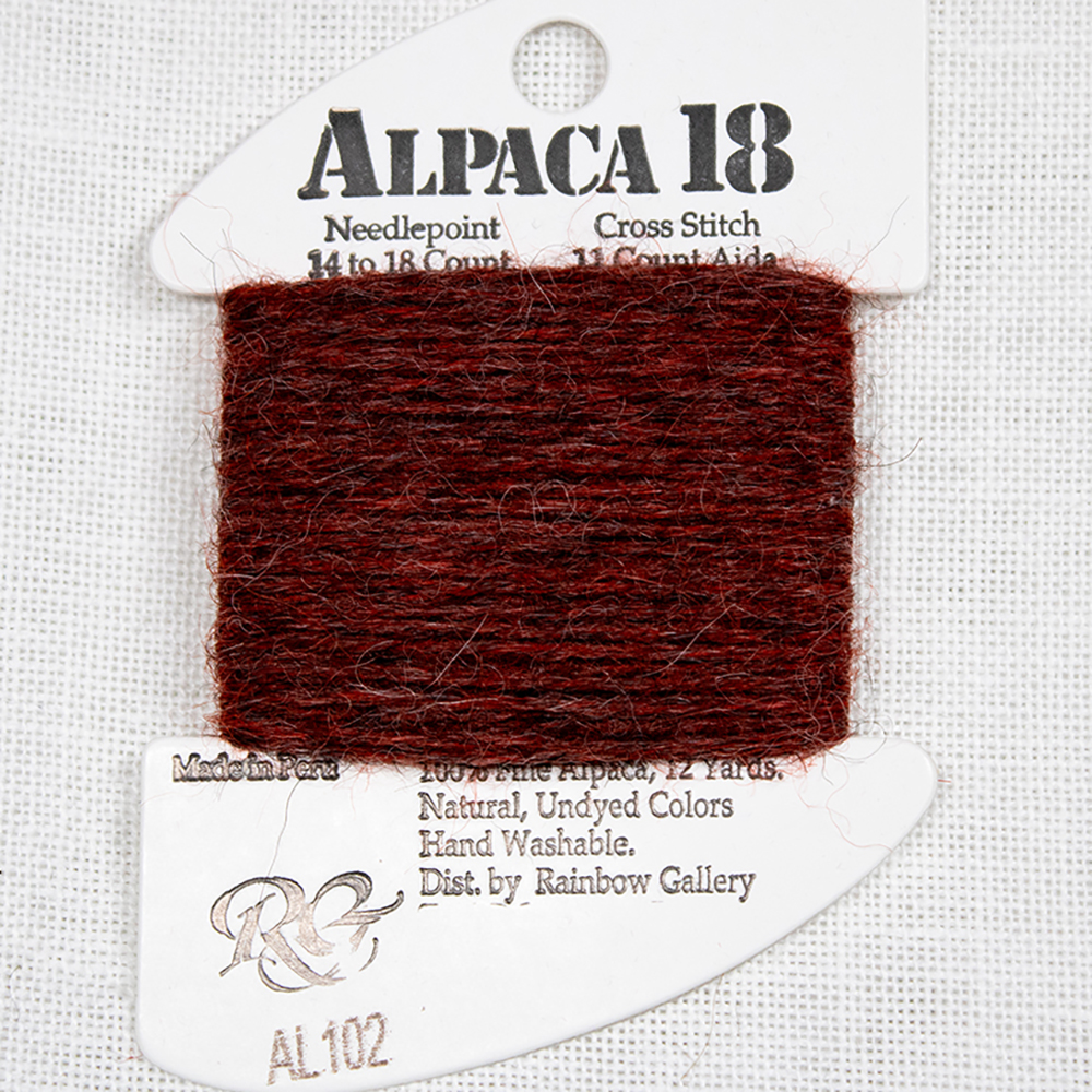 Rainbow Gallery Alpaca 18 color AL102 Redwood