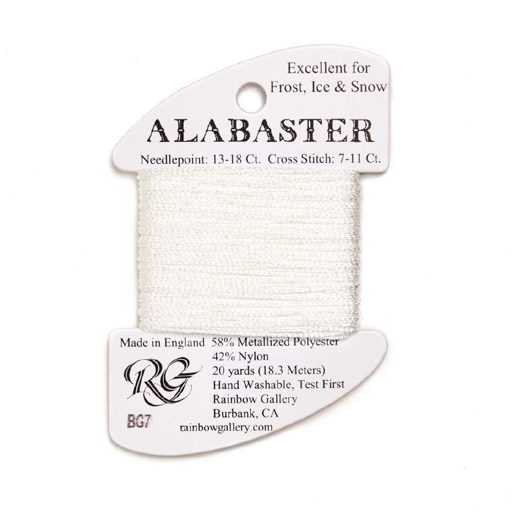 Rainbow Gallery Alabaster thread color BG7 White Pearl