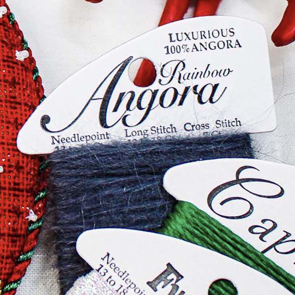 Rainbow Angora adds fuzzy texture to needlepoint