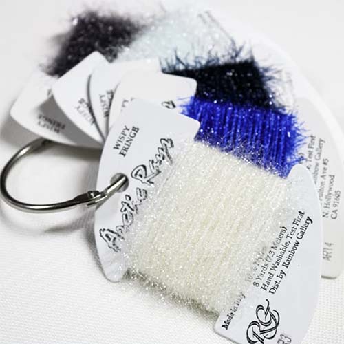 Rainbow Gallery's Arctic Rays is a wispy fringe metallic fiber