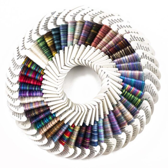 Rainbow Gallery Bravo is a 4-strand overdyed cotton thread