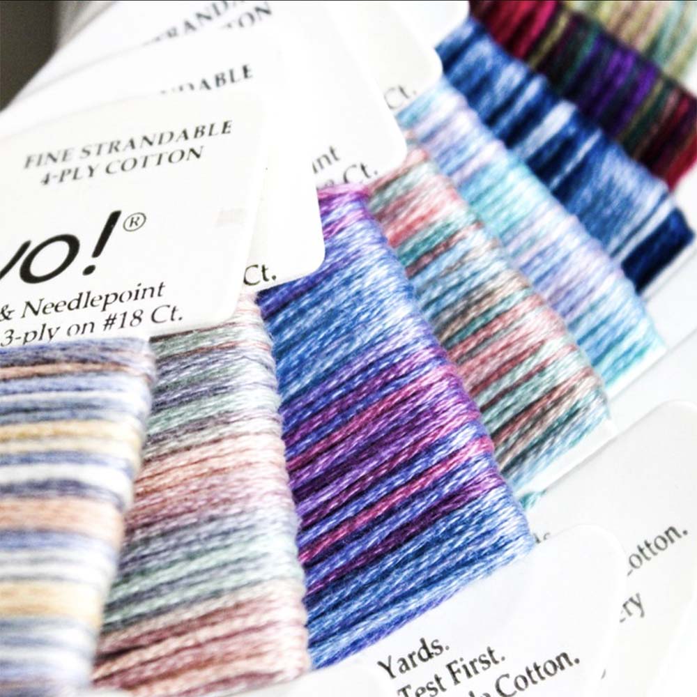 Rainbow Gallery Bravo is a 4-strand overdyed cotton thread