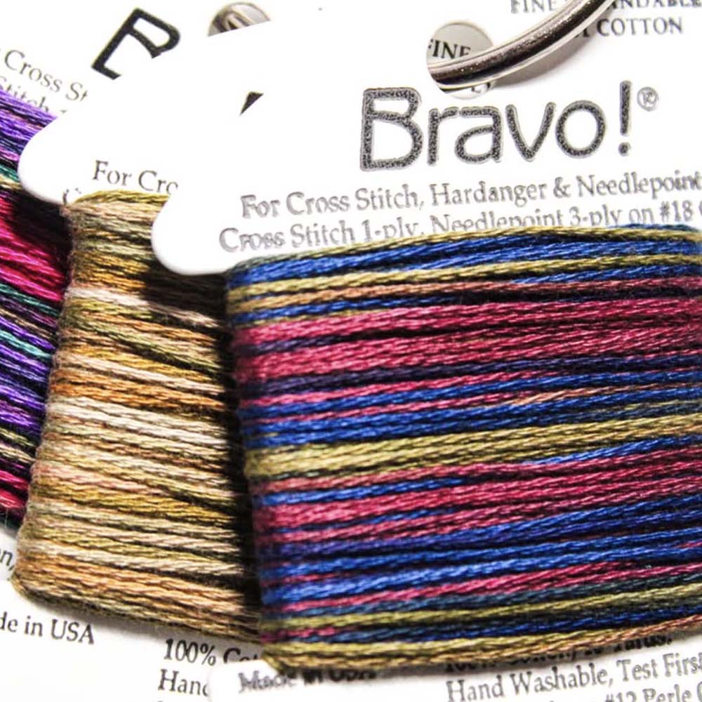 Rainbow Gallery Bravo is a 4-strand overdyed cotton thread