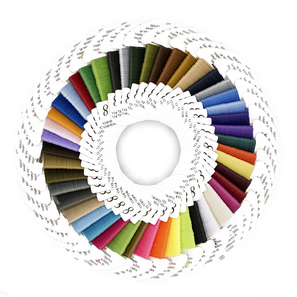 Rainbow Gallery's Capri 18 gives perfect coverage on 18-mesh needlepoint canvas