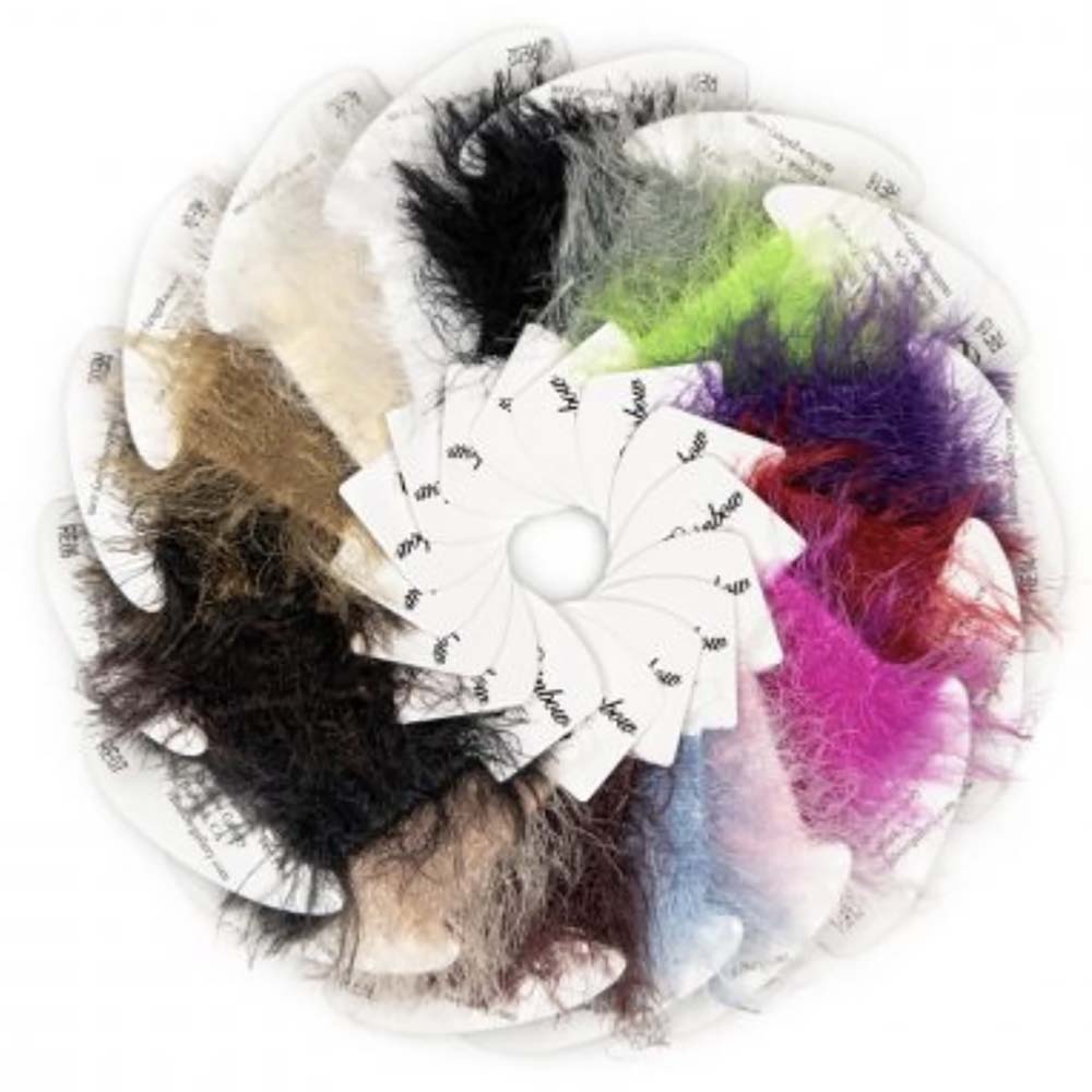 Rainbow Eyelash yarn creates furry, fuzzy, hairy effects