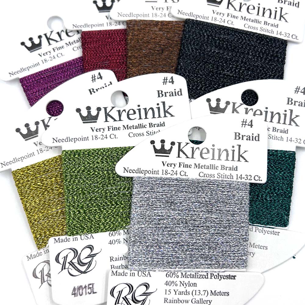 Holographic colors in Kreinik #4 Braid