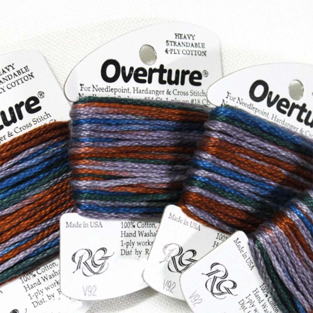 Rainbow Gallery's Overture is a thick overdyed cotton yarn