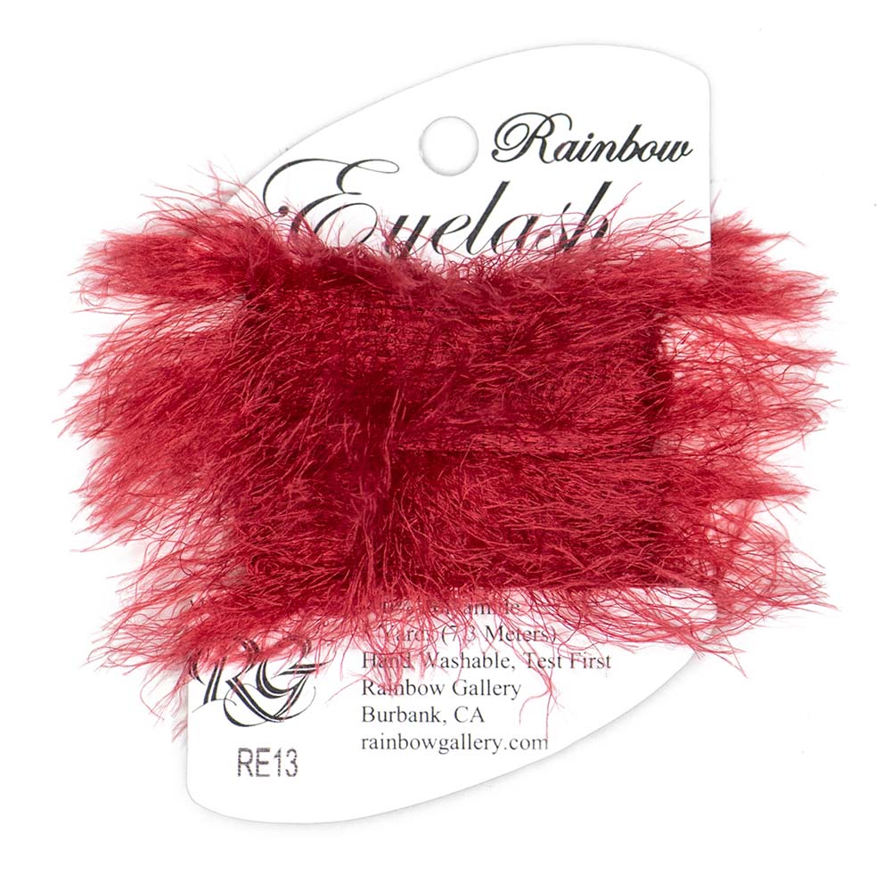 Rainbow Eyelash yarn creates furry, fuzzy, hairy effects