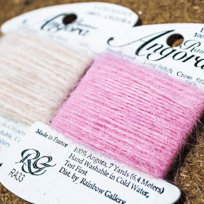 Rainbow Angora adds fuzzy texture to needlepoint