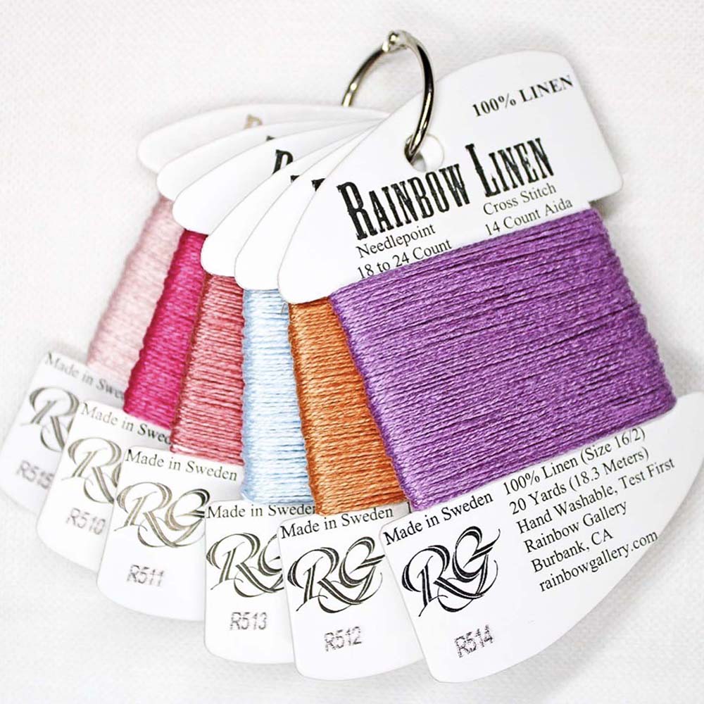 Rainbow Gallery's Rainbow Linen is a 100% linen thread