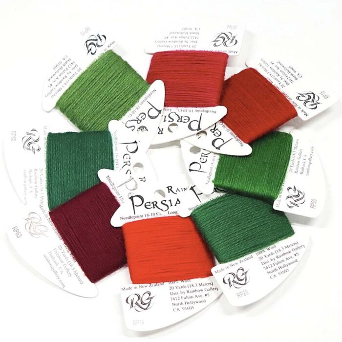 Rainbow Persian is a 100% wool thread for needlepoint