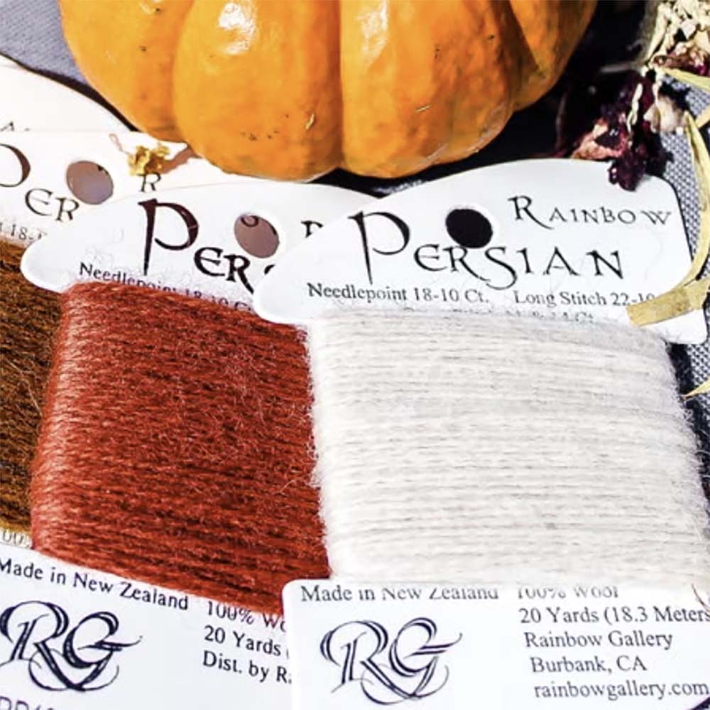 Rainbow Persian is a 100% wool thread for needlepoint