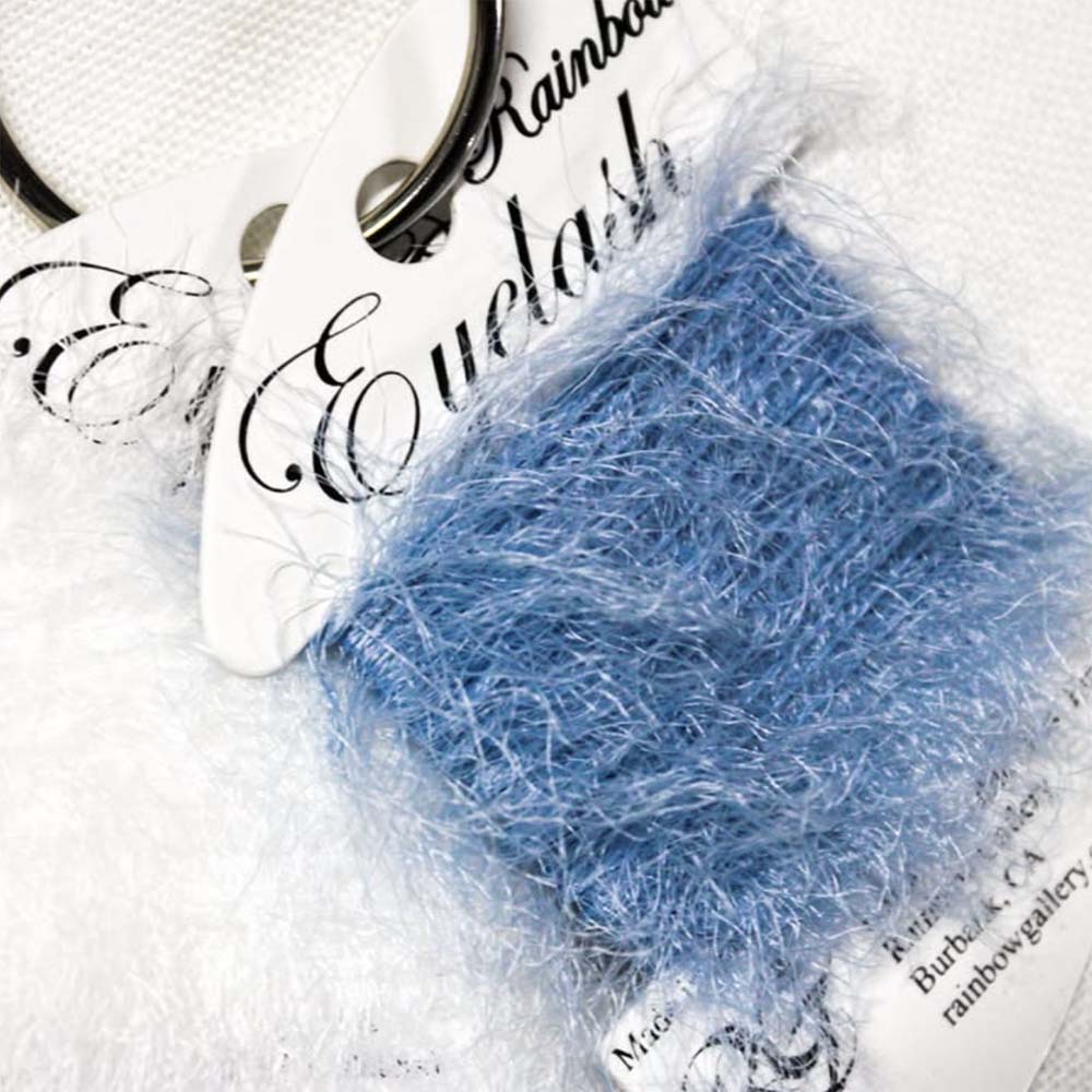 Rainbow Eyelash yarn creates furry, fuzzy, hairy effects