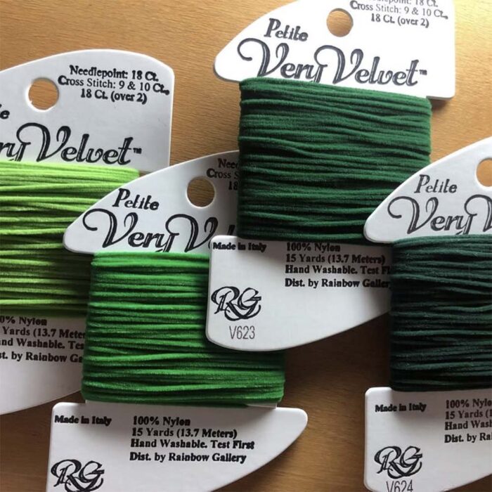 Rainbow Gallery's Petite Very Velvet is perfect for 18-mesh needlepoint canvas