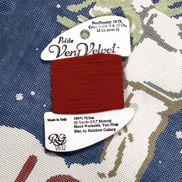Rainbow Gallery's Petite Very Velvet is perfect for 18-mesh needlepoint canvas