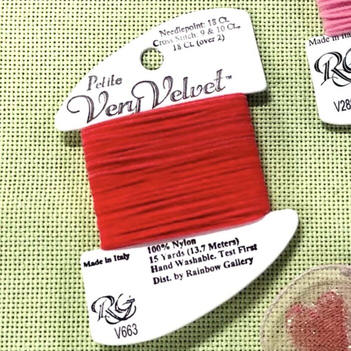 Rainbow Gallery's Petite Very Velvet is perfect for 18-mesh needlepoint canvas