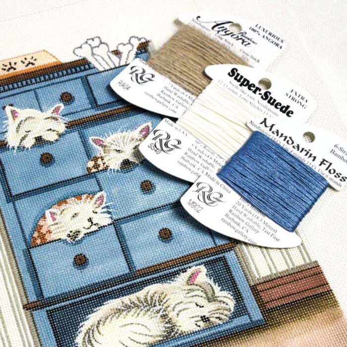 Super Suede adds a nappy texture in needlepoint (clothing, fur, nature)