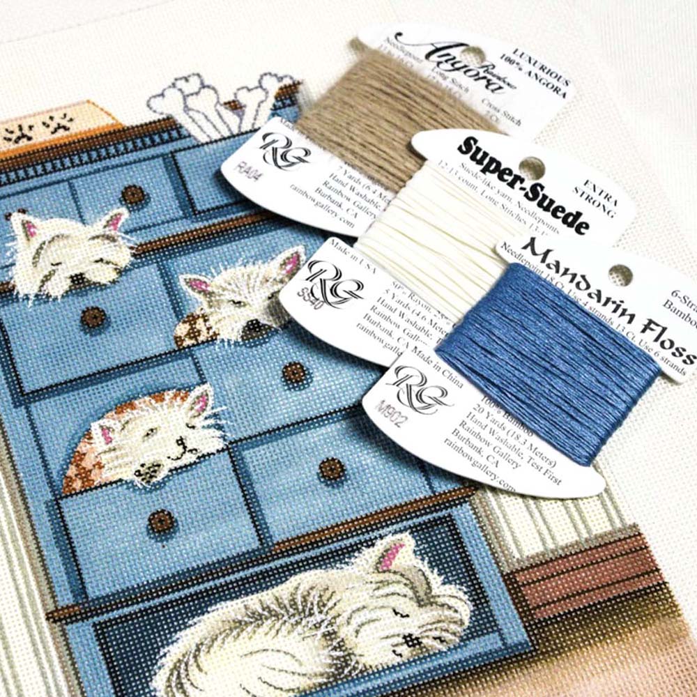 Super Suede adds a nappy texture in needlepoint (clothing, fur, nature)