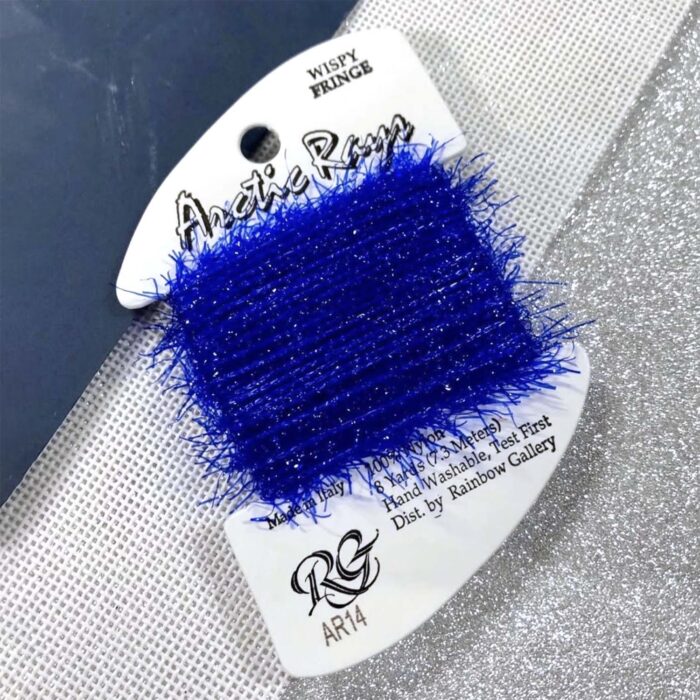 Rainbow Gallery's Arctic Rays is a wispy fringe metallic fiber