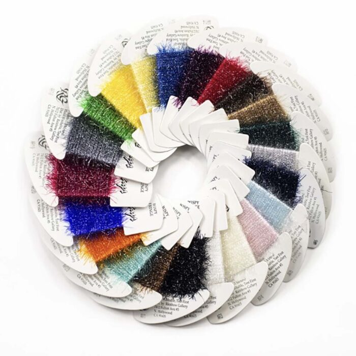 Rainbow Gallery's Arctic Rays is a wispy fringe metallic fiber
