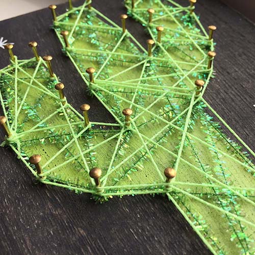 Kreinik Micro Ice Chenille in string art