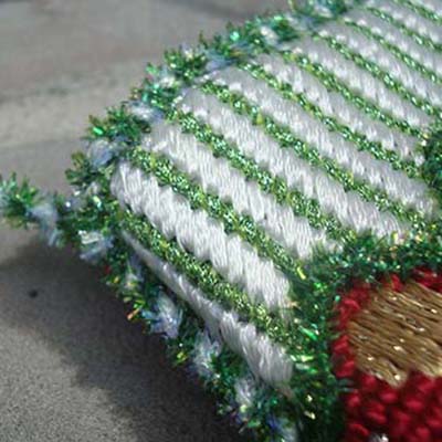 Kreinik Micro Ice Chenille makes great trims for needlepoint