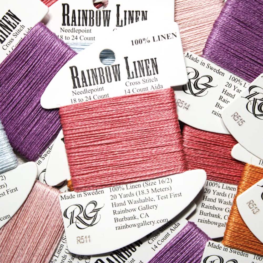 Rainbow Gallery's Rainbow Linen is a 100% linen thread
